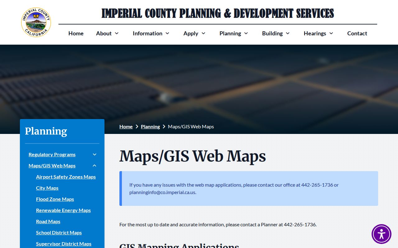 Brawley public records Imperial County Planning GIS web maps